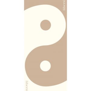 Yin/Yang latte coloured mat