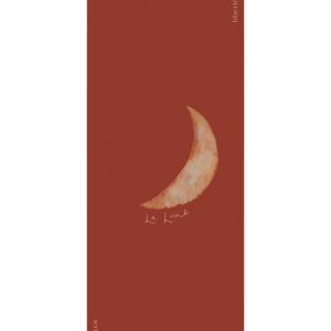 Pilates mat in rust colour with moon
